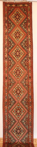 Persian Hamedan Hand-knotted Runner Wool on Cotton (ID 80)