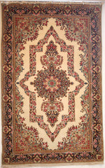 Persian kerman Hand-knotted Rug Wool on Cotton (ID 182)