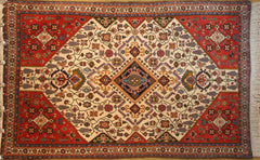 Persian Nazemkashkuli Hand-knotted Rug Wool on Cotton (ID 220)