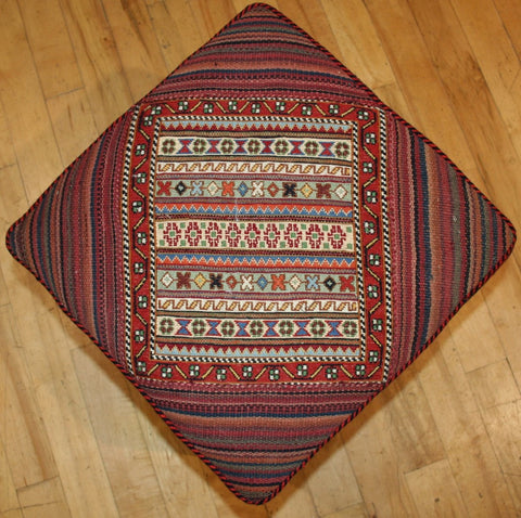 Persian Qashqai Hand-knotted Stool Wool on Wool (ID 1200)