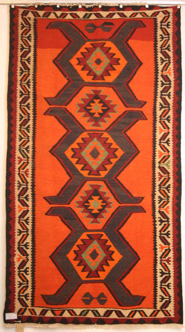 Persian Shiraz Hand-knotted Kilim Wool on Wool (ID 253)