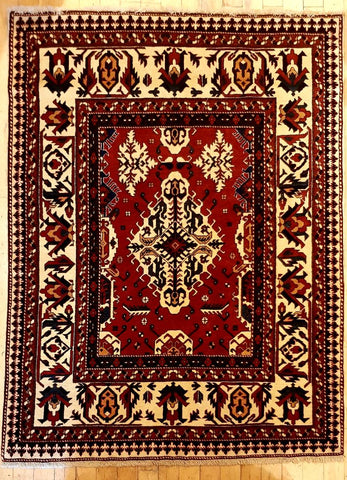 Azerbaijani Baku Hand-knotted Rug Wool on Wool (ID 1318)