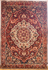 Persian Bakhtiari Hand-knotted Rug Wool on Cotton (ID 290)