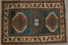Azerbaijani Baku Hand-knotted Rug Wool on Wool (ID 1278)