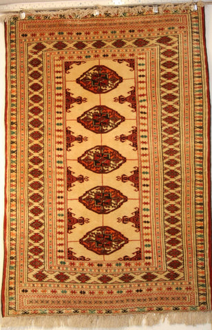 Persian Balouch Hand-knotted Rug Wool on Silk (ID 222)