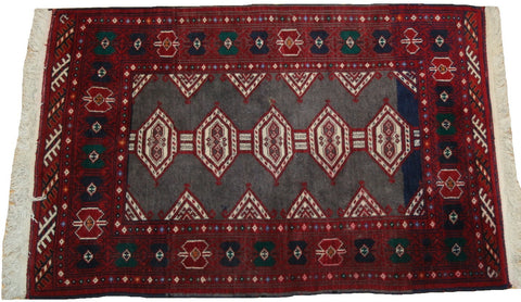 Persian Baluch Hand-knotted Rug Wool on Cotton (ID 1224)