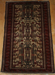 Persian Baluch Hand-knotted Rug Wool on Wool (ID 1158)