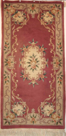 Chinese Tianjin Hand-knotted Runner Wool on Cotton (ID 1022)