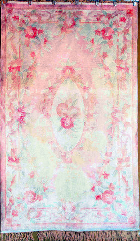 Chinese Tianjin Hand-knotted Rug Silk on Silk (ID 1029)