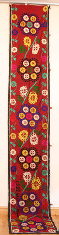 Uzbek Samarkhand Hand-knotted Hand Embroidered Cotton on Cotton (ID 1070)