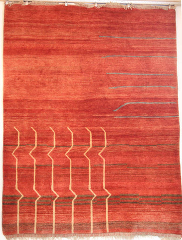 Persian Shiraz Hand-knotted Gabbeh Wool on Wool (ID 109)