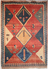 Persian Shiraz Hand-knotted Gabbeh Wool on Wool (ID 145)