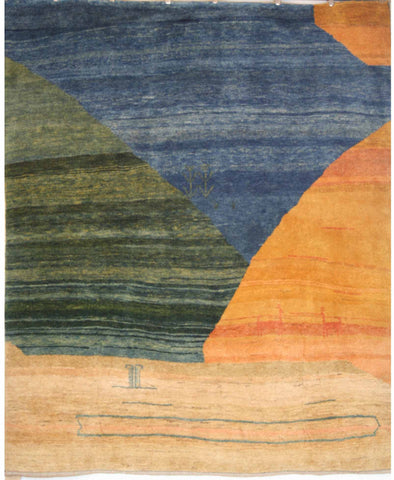 Persian Shiraz Hand-knotted Gabbeh Wool on Wool (ID 99)