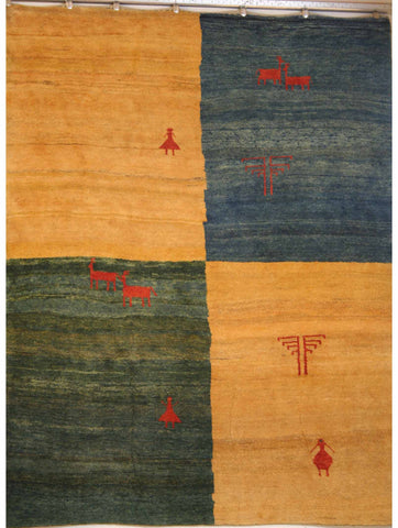 Persian Shiraz Hand-knotted Gabbeh Wool on Wool (ID 138)