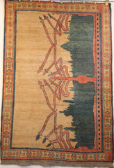 Persian Shiraz Hand-knotted Gabbeh Wool on Wool (ID 111)