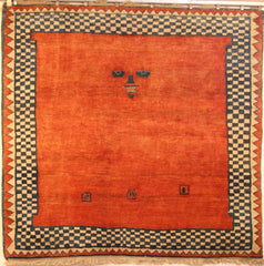 Persian Shiraz Hand-knotted Gabbeh Wool on Wool (ID 149)