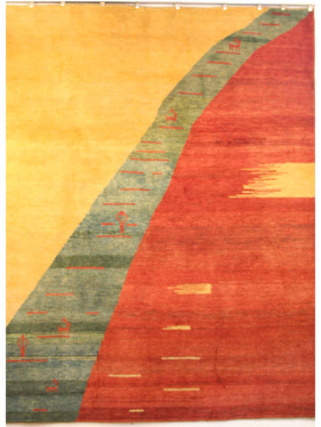 Persian Shiraz Hand-knotted Gabbeh Wool on Wool (ID 103)