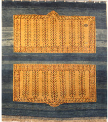Persian Shiraz Hand-knotted Gabbeh Wool on Wool (ID 3)