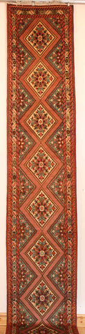 Persian Hamedan Hand-knotted Runner Wool on Cotton (ID 72)