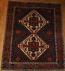 Persian Hamedan Hand-knotted Rug Wool on Cotton (ID 1295)
