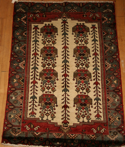 Persian Hamedan Hand-knotted Rug Wool on Cotton (ID 1255)
