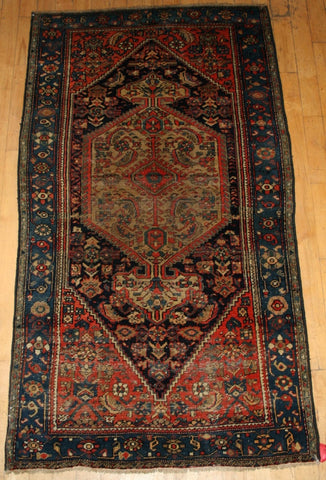 Persian Hamadan Hand-knotted Rug Wool on Cotton (ID 1108)