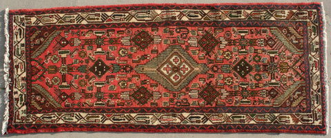 Persian Hamedan Hand-knotted Runner Wool on Cotton (ID 1294)