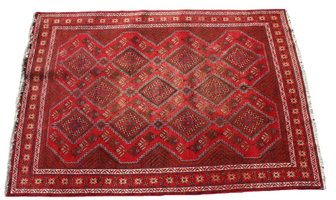 Persian Hamedan Hand-knotted Rug Wool on Cotton (ID 1261)