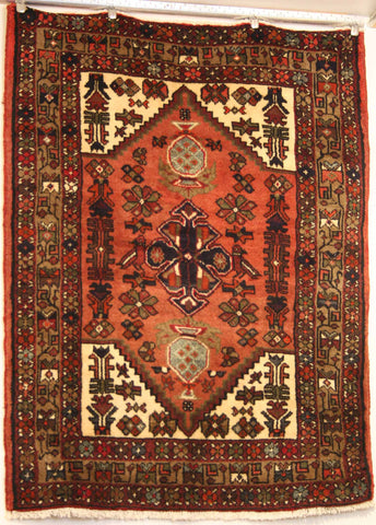 Persian Hamedan Hand-knotted Rug Wool on Cotton (ID 1246)