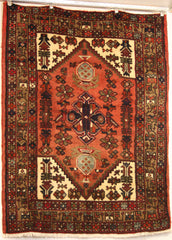 Persian Hamedan Hand-knotted Rug Wool on Cotton (ID 1246)