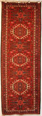 Persian Heriz11 Hand-knotted Runner Wool on Cotton (ID 1056)