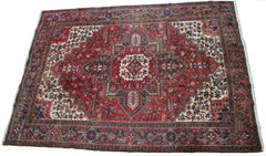 Persian Heriz Hand-knotted Rug Wool on Cotton (ID 1300)