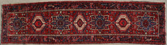 Persian Heriz Hand-knotted Runner Wool on Cotton (ID 1124)