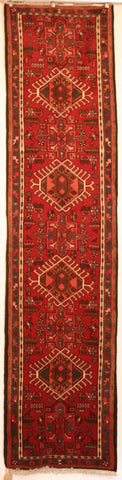 Persian Heriz Hand-knotted Runner Wool on Cotton (ID 1063)