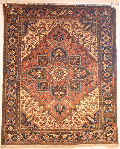 Persian Heriz Hand-knotted Rug Wool on Cotton (ID 305)