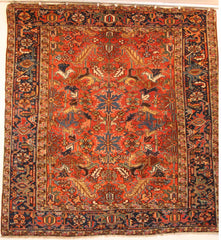 Persian Heriz Hand-knotted Rug Wool on Cotton (ID 1040)