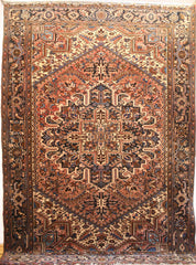 Persian Heriz Hand-knotted Rug Wool on Cotton (ID 320)