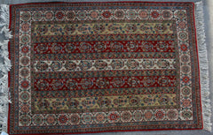 Indian  Hand-knotted Rug Wool on Cotton (ID 1094)