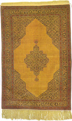 Indian Kashmir Hand-knotted Rug Silk on Silk (ID 1089)