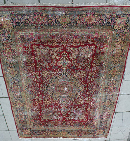 Persian Kerman Hand-knotted Rug Wool on Cotton (ID 1134)