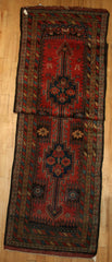 Persian Kurdistan Hand-knotted Runner Wool on Wool (ID 1107)