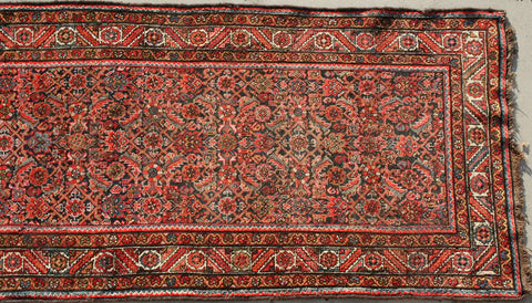 Persian Hamedan (Malayer) Hand-knotted Runner Wool on Cotton (ID 1146)