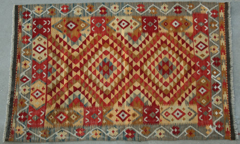 Persian Qashqai Hand-knotted Kilim Wool on Wool (ID 1196)