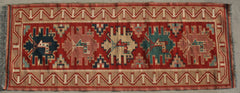 Persian Qashqai Hand-knotted Runner Wool on Cotton (ID 34)