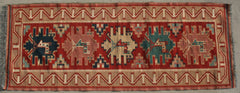 Persian Qashqai Hand-knotted Runner Wool on Cotton (ID 34)