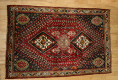 Persian Qashqai Hand-knotted Rug Wool on Cotton (ID 1167)