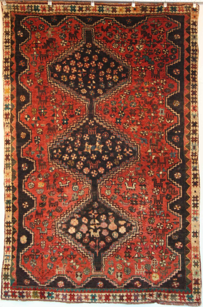 Persian Qashqai Hand-knotted Rug Wool on Wool (ID 1240) – Gabbeh