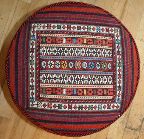 Persian Qashqai Hand-knotted Stool Wool on Wool (ID 1434)