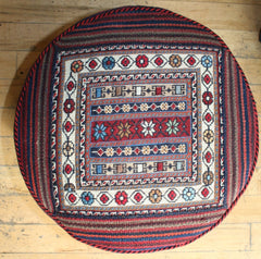 Persian Qashqai Hand-knotted Stool Wool on Wool (ID 1435)