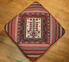 Persian Qashqai Hand-knotted Stool Wool on Wool (ID 1204)